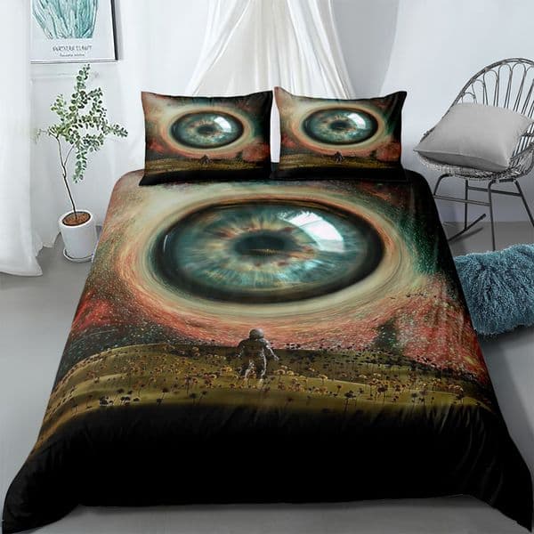 Space Eye Duvet Cover Set UK Single Double Queen US Twin Full King Size Bed Linen Set