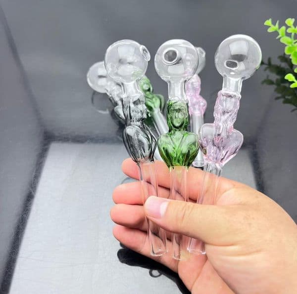 Glass Pipes Smoking Manufacture Hand-blown hookah Hot selling beauty in Europe and America, straight glass hotpot, straight pipe