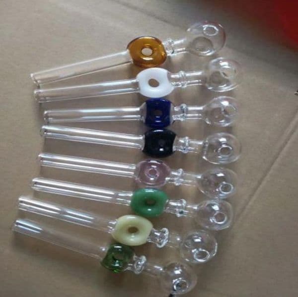Glass Smoking Pipes Manufacture Hand-blown bongs New Colorful Ring Large Bubble Direct Boiling Pot