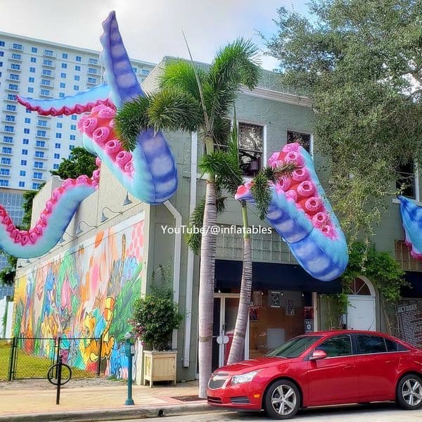 Air Sculptures Inflatable DigitalInflatables Custom illuminated Balloon Octopus Decoration For Ceiling Decoration