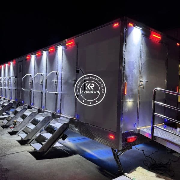 DOT Certificated Prefab House Shower Rooms Outdoor Portable Bathroom Camping Mobile Luxury Restroom Trailer