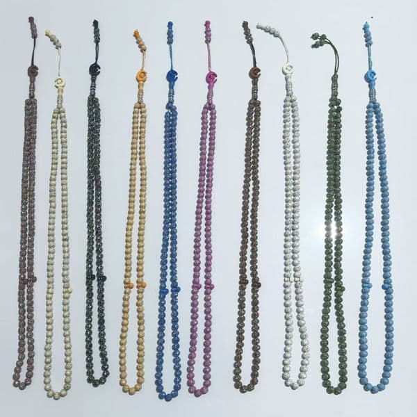 Hand-Held Prayer Beads Featuring Exquisite Plum Blossom Design & Moon-Shaped Pendants