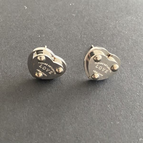 Silver Color Luxury Designer Stud Earrings Love Heart Elegant Earrings Titanium Steel Fashion Earrings For Women Lady