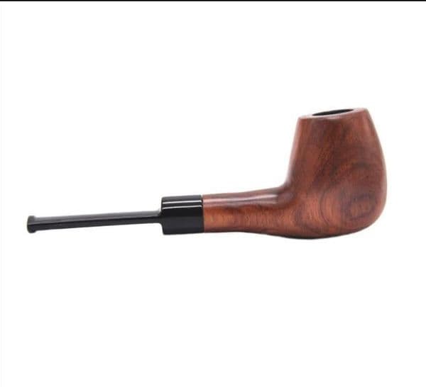 Boutique mahogany, smooth pipe, flannelette, bucket packing, curved, old-fashioned, convenient filter cigarette holder.