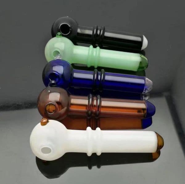 Coloured two wheeled artillery pipe ,Wholesale Bongs Oil Burner Pipes Water Pipes Glass Pipe Oil Rigs Smoking Free Shipping