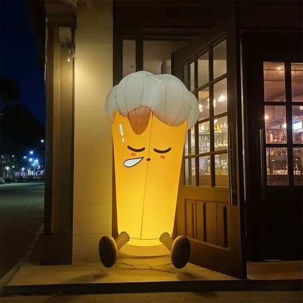 Outdoor beer inflatable model bar decorations, promotional store balloons, alcohol display inflatable advertising cups