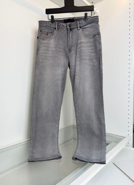 Elegant Durable Male Skinny Jeans Featuring Signature Contrast Detail