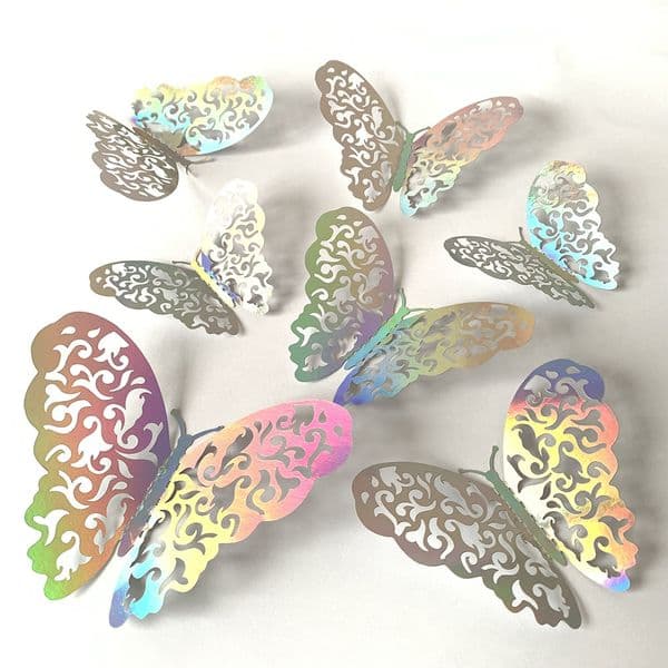36pcs/set 3D Hollow Butterfly Wall Stickers Beautiful Colorful Butterflies for Kids Room Living Room Wall Decals Home Decoration