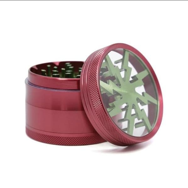 Smoking Pipes 63MM Four-Layer Aluminum Alloy Smoke Grinder with Transparent Window Opening and