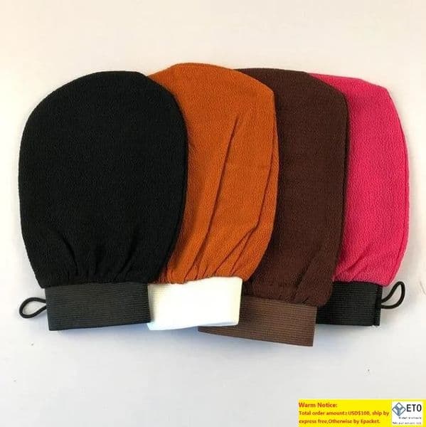 Morocco Bath Gloves Scrubbing Exfoliating Gloves Hammam Scrub Mitt Magic Peeling Glove Exfoliating Tan Removal Mitt(normal Coarse Feeling) LL