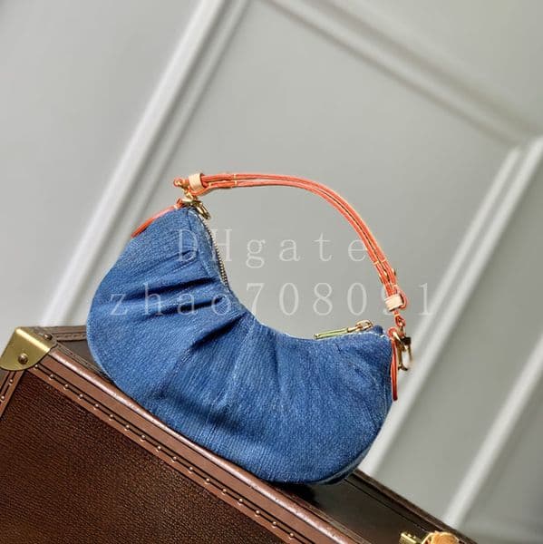 Diamond quality Designer Bag Handbag 21CM Canvas Denim Shoulder Bag Luxury Underarm bag With box LP13A1