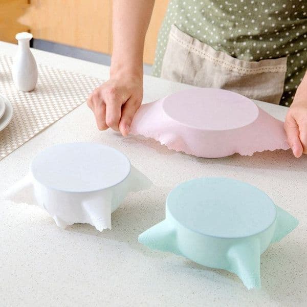 Seal Vacuum Container Cover Food Grade Silicone Wrap Food Fresh Keeping Saran Lid High Stretch Storage Lids