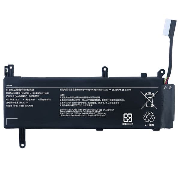 G15B01W Laptop Battery Replacement For Xiaomi Gaming15.6'' i5 7300HQ GTX1050 GTX1060 1050Ti 171502-A1 171502-AM 15.2V 55.02WH