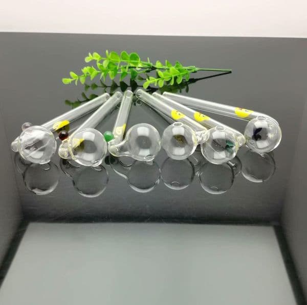 Smoke Pipes Hookah Bong Glass Rig Oil Water Bongs Printed smiling face glass long curved pot