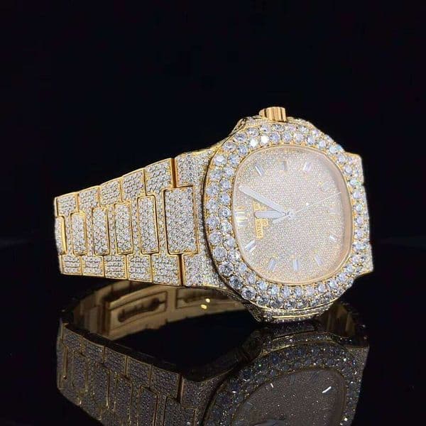 Factory Direct VVS Moissanite Dia Watches Mechanical Automatic Fashion Glass Business Quartz Free Shipping