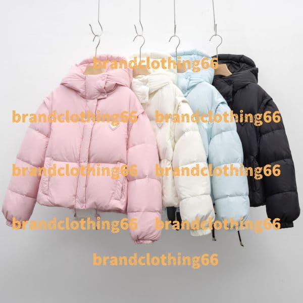 Designer Down Jacket Women Fashion Removable Sleeve Hooded Down Jacket 2025 New Hot Designer Coat Women Black White Sky Blue Outerwear Jacket Vest Coats Tops