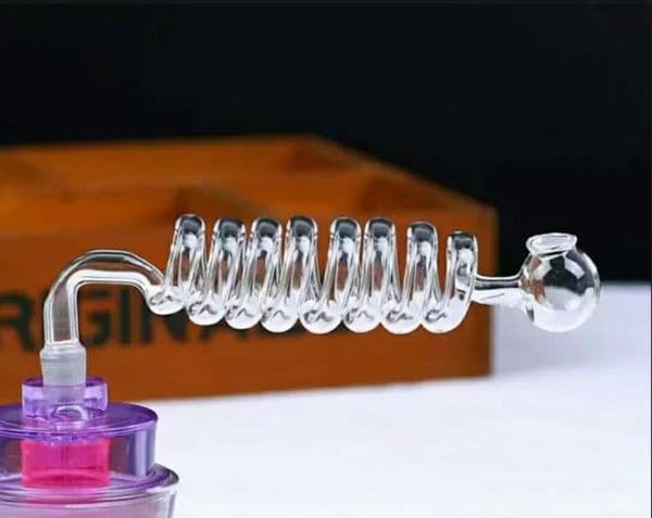 Eight spiral glass boiler Glass bongs Oil Burner Glass Water Pipe Oil Rigs Smoking Rigs Free