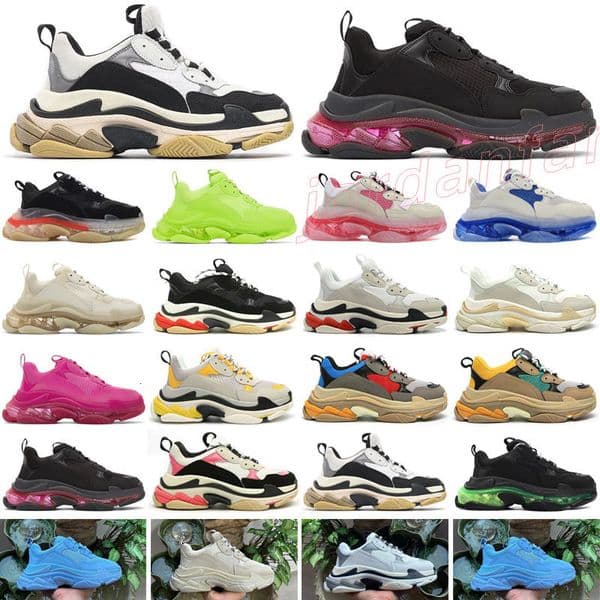 2024 s men women designer casual shoe s platform sneakers clear sole black white grey red pink blue Royal Neon Green mens trainers Tennis