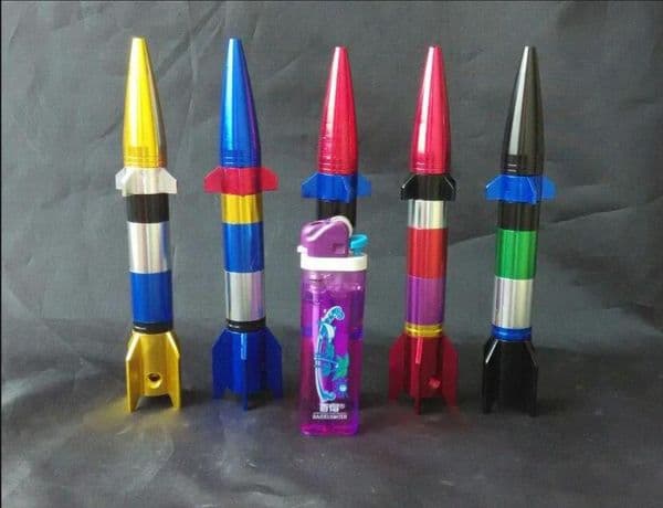 Metal rocket Bongs Oil Burner Pipes Water Pipes Glass Pipe Oil Rigs Smoking Free Shippin