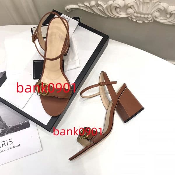 designer women classic sandals leather shoes fashion metal double buckle summer sexy slippers woman party wedd guccis pradas uggs chanels fendis hermes versaces lv