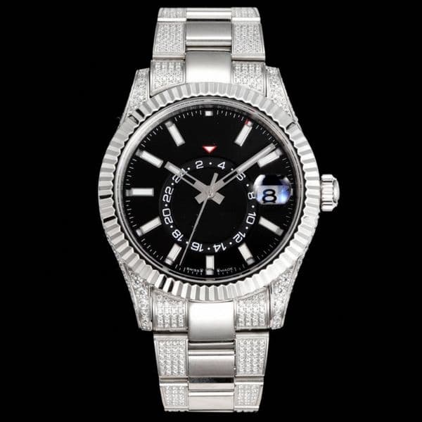 Factory Luxury Timepiece - 42mm 9002 automatic mechanical movement, Wristwatch for steel Relojes diamond watch mens watches Sky-Dweller