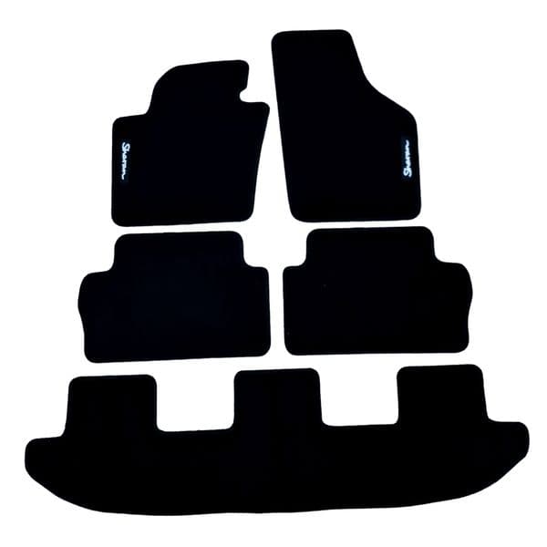 Velour Car Floor Mats For VW SHARAN 7 seats Waterproof Black Carpet Rugs Liners