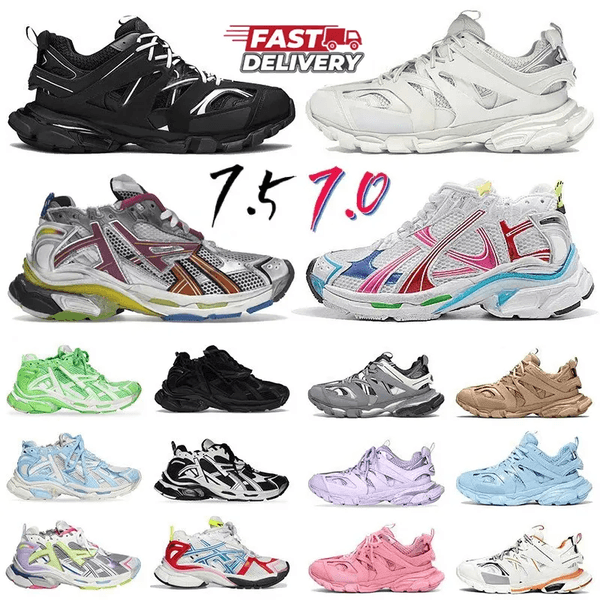2025 designer runner 0 7 5 triple s super running shoes retro tess gomma platform transmit black white pink blue jogging trainers sneakers 3646