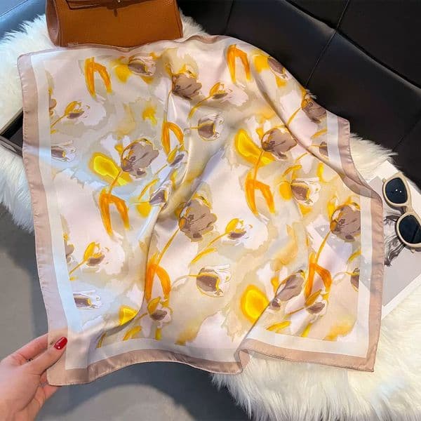 2025 new spring and summer high-end gauze scarf thin silk scarf --H3966