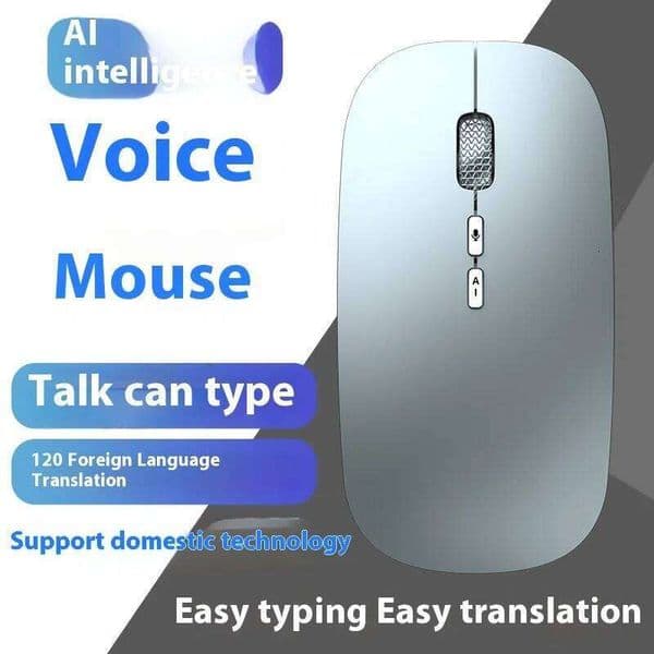 Unsharkable 2.4G Wireless AI Smart Portable Computer Mouse 1600Dpi Voice Input Translation For Office Laptop