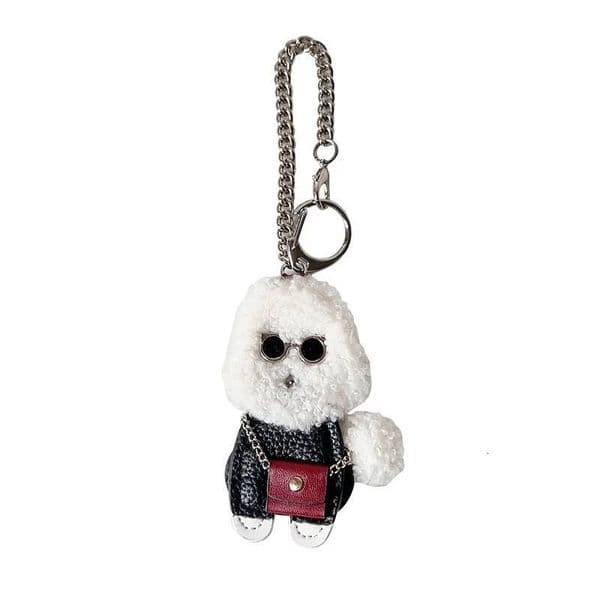 Niche Creative Cute Plush Teddy Dog Bag Charm & Car Rearview Mirror Hanging Ornament ddmymarket