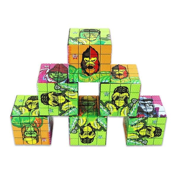 Smoking Pipes 60mm diameter Rubik's Cube Plastic+Metal Smoke Grinder Color Series Pattern Smoke Grinder