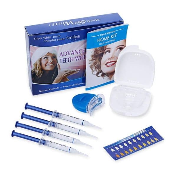 Teeth Whitening Kit with 4 Gel 2 Tray 1 Light for Oral Hygiene Dental Care Bleaching6359302 123