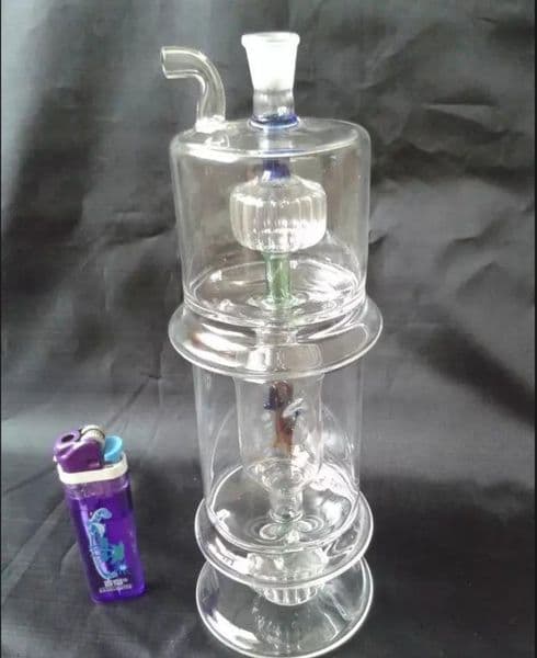 Two layers of balls goldfish hookah glass bongs accessories , Unique Oil Burner Glass Pipes Water Pipes Glass Pipe Oil Rigs Smoking with Dro