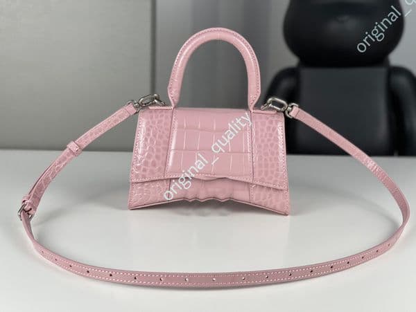 Classic hourglass Crocodile print Tote Leather Single Shoulder Bag Crossbody Designer women bag Metal locking buckle design purse