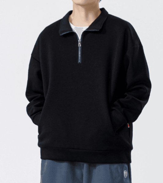426 Turtleneck Sweatshirt for Men Autumn and Winter Thickened Solid Color Casual
