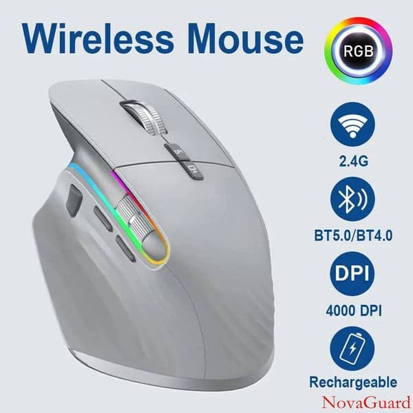 Muice Wireless Mouse Bluetooth 50 30 24G Portable Optical Ergonomic Right Hand Computer Mice 240314