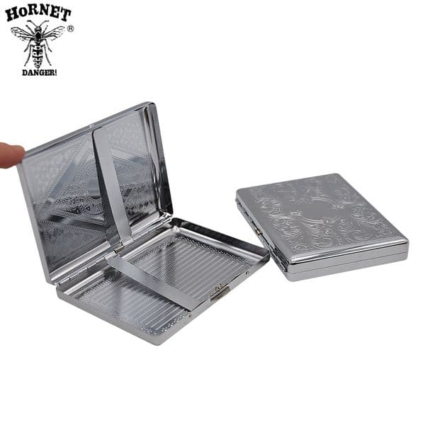 Smoking Pipes New tinplate open top printed cigarette box metal cigarette box accessories
