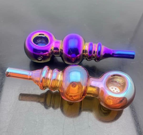 Smoking Pipes Thick Glass Bowl Pipes Bowls Hookahs New smoking set with gold-plated, colorful, elongated and thickened colored glass pipe bongs