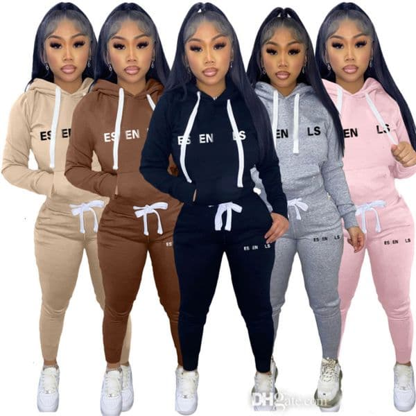 Designer Tracksuits Plus Size 3xl 4xl Womens Fashion Letter Printed Two Piece Set Long Sleeve Hooded Sweatshirt Pants Casual Jogger Suit 5 Colors