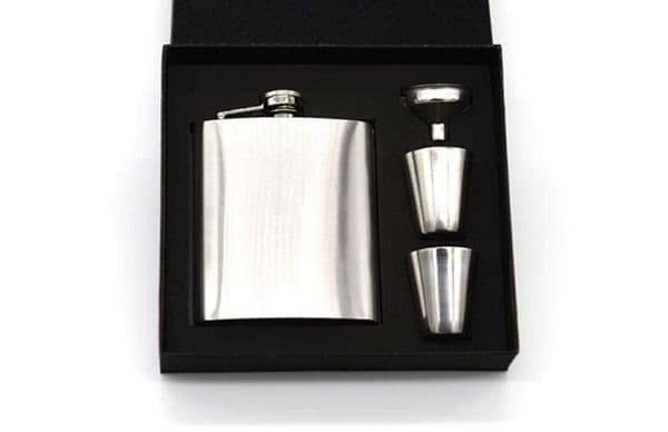 Stainless Steel Whisky Bottle Wine Hip Flask 7oz Travel Silver Whisky Alcohol