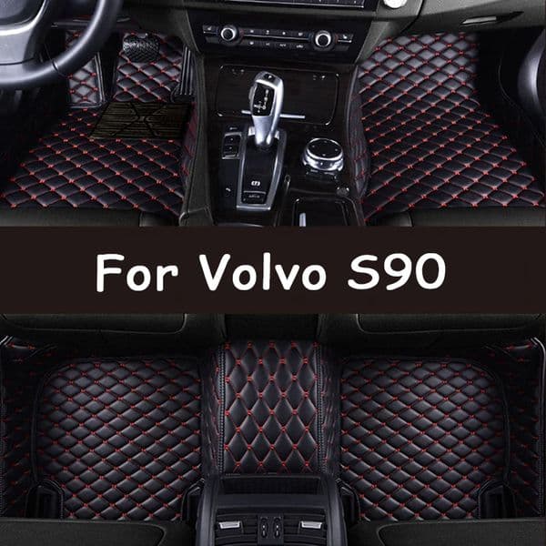 Car Floor Mats For Volvo S90 2017 2018 2019 2020 2021 2022 Custom Auto Foot Pads Automobile Carpet Cover Interior Accessories
