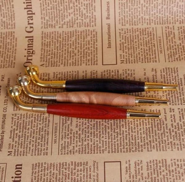 New Mini Copper Dual-purpose Dry Tobacco Rod Solid Wood Old Man Rod Pipe Pot Can Clean Filter Pipe
