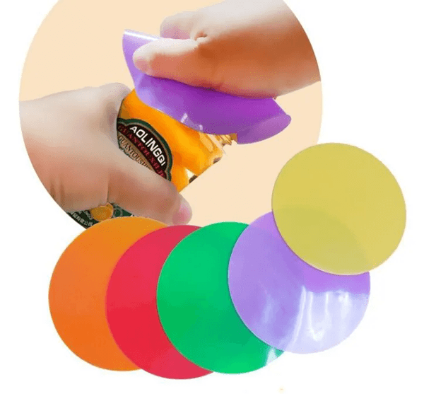 200pcs Silicone Jar Opener Bottle Opener Multi-Purpose Round Gripper Pad Bottle Lid Opener Pot Holder Kichen Accessories#39103 02978