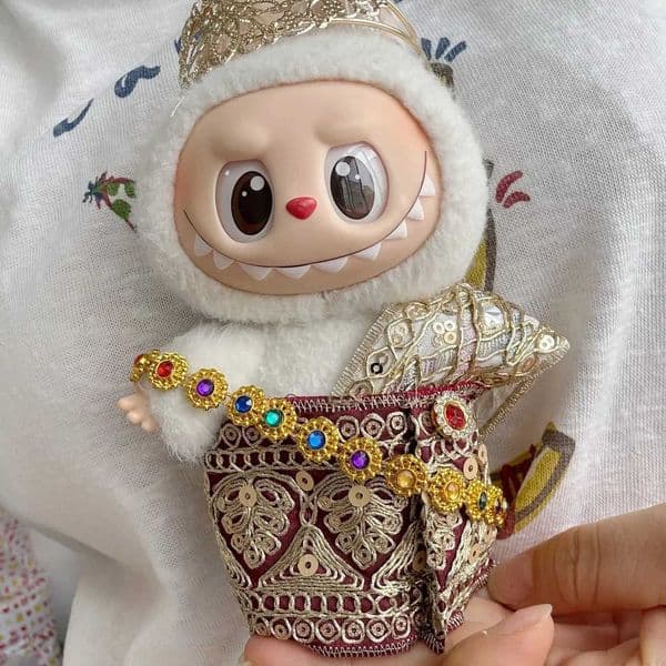 Thai Clothing for Labubu Big Into Energy Vz V1 V2 Clothes with Headband Necklace for Ropa Labubu Doll X250723
