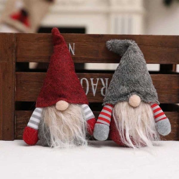 Christmas Gnome Doll Scandinavian Tomte Santa Figurine Plush Elf Toy for Outdoor Yard Balcony Mini Succulent Decor L250723