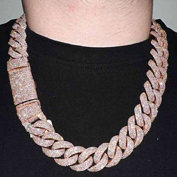 Hot Sale Custom Fine Jewelry Necklace Hip Hop Bling Heavy for Men Gra Certificated Sier Cuban Link Moissanite Chain