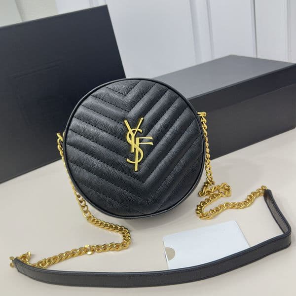 Designer Bag Shoulder Bag Wallet Luxury Bag Metal Letter Chain Bag Cowhide Women's Small Round High Quality Crossbody bag Mini Purse Vinyle