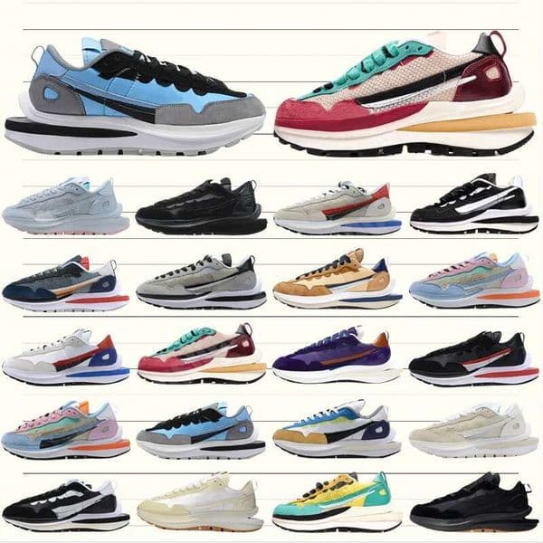 New Ldwaffle Running Shoes Sacais Waffles Sail nylon White Gum Black Bright Citron Fragment Grey Blue Game Royal Leather Suede Dark Iris Court Purple Sakai