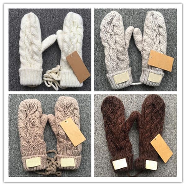 Designer plush gloves new Style for Women Winter Outdoor Warm link Fingers Gloves gloves mens waterproof riding yarn thermal fitness for men cold free shipping