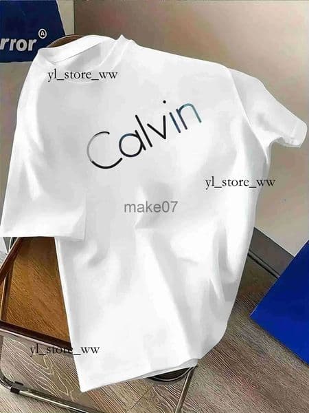 Calvin T-Shirt Leisure Casual Designer Fashion Short Sleeve Cotton Calecon Calvin Tees High Quality Luxury Brand Summer Street Wear Unisex Breathable 26e